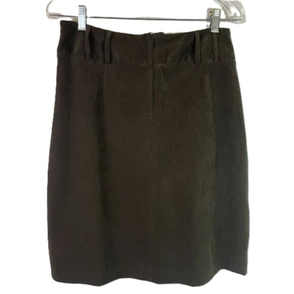 Reitmans Vintage Brown Pleated Skirt Soft Brushed Stretch Stretch Size 10/11 - Picture 2 of 10